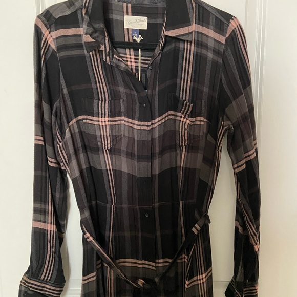 Plaid Knee-Length Buttoned Dress universal thread M nwt - Picture 2 of 5